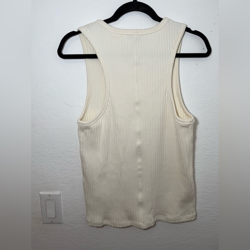 COS Off-White Ribbed Tank Top - Picture 2 of 5